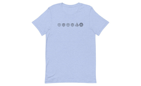 Cube Lineup (Light) - Rubik's Cube Shirt | SpeedCubeShop