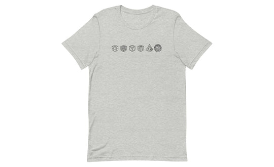 Cube Lineup (Light) - Rubik's Cube Shirt | SpeedCubeShop
