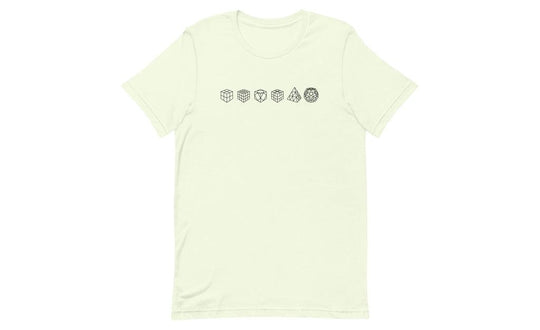 Cube Lineup (Light) - Rubik's Cube Shirt | SpeedCubeShop