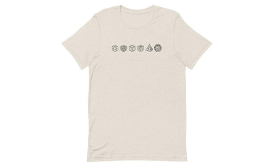 Cube Lineup (Light) - Rubik's Cube Shirt | SpeedCubeShop