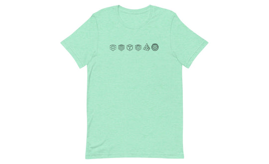 Cube Lineup (Light) - Rubik's Cube Shirt | SpeedCubeShop