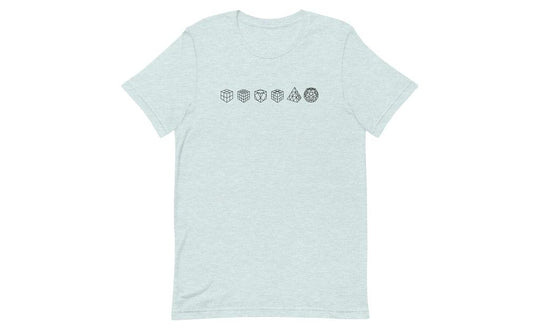 Cube Lineup (Light) - Rubik's Cube Shirt | SpeedCubeShop