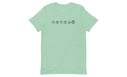 Cube Lineup (Light) - Rubik's Cube Shirt | SpeedCubeShop