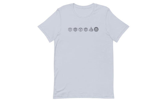 Cube Lineup (Light) - Rubik's Cube Shirt | SpeedCubeShop