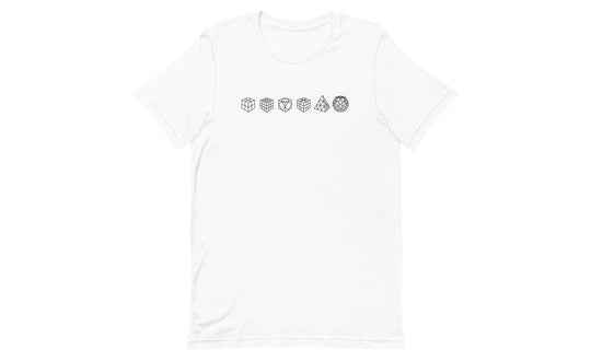 Cube Lineup (Light) - Rubik's Cube Shirt | SpeedCubeShop