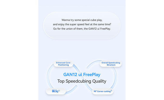GAN 12 UI Free Play 3x3 Bluetooth Smart Cube (Magnetic, UV Coated) | SpeedCubeShop