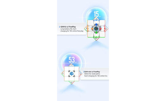 GAN 12 UI Free Play 3x3 Bluetooth Smart Cube (Magnetic, UV Coated) | SpeedCubeShop