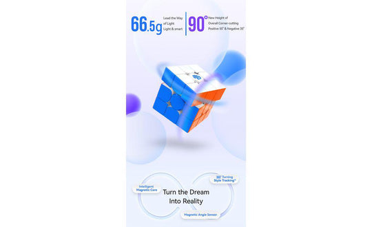 GAN 12 UI Free Play 3x3 Bluetooth Smart Cube (Magnetic, UV Coated) | SpeedCubeShop