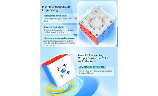 GAN 356 i Carry 2 3x3 Bluetooth Smart Cube - 10th Anniversary Edition (Magnetic, UV Coated) | SpeedCubeShop