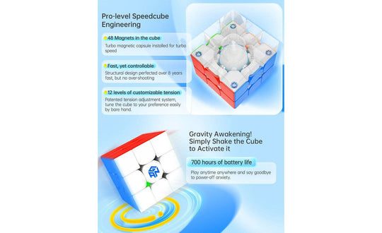 GAN 356 i Carry 2 3x3 Bluetooth Smart Cube (Magnetic, UV Coated) | SpeedCubeShop