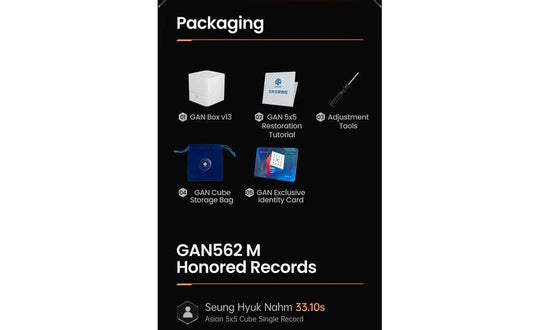 GAN 562 5x5 (Magnetic, Core Magnets, UV Coated) | SpeedCubeShop