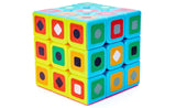 Grey 3x3 Bastinazo Cube (Pink-Blue-Yellow) | SpeedCubeShop