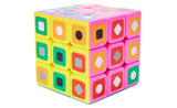 Grey 3x3 Bastinazo Cube (Pink-Blue-Yellow) | SpeedCubeShop