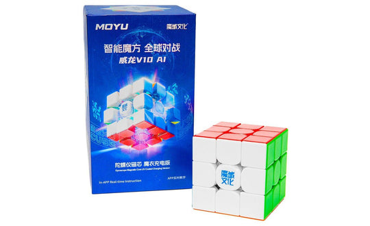 MoYu WeiLong AI 3x3 V10 (Magnetic, Ball-Core, UV Coated) - Bluetooth Smart Cube | SpeedCubeShop