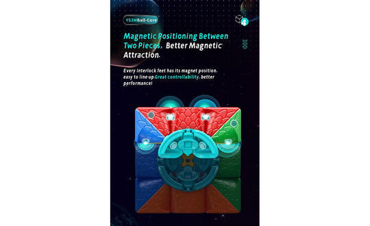 MoYu YS3 M 3x3 (Magnetic, MagLev, 20-Magnet Ball-Core, UV Coated) | SpeedCubeShop