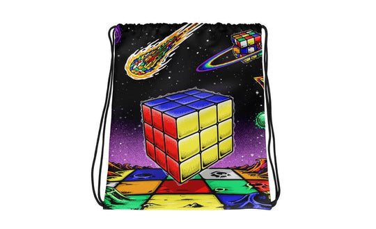 Rubik's Cube in Space Drawstring Bag | tuyendungnamdinh
