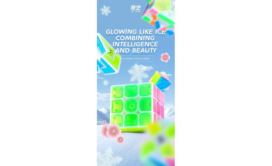 QiYi QiMeng 3x3 V3 (Tiled) - Icy Amber | SpeedCubeShop