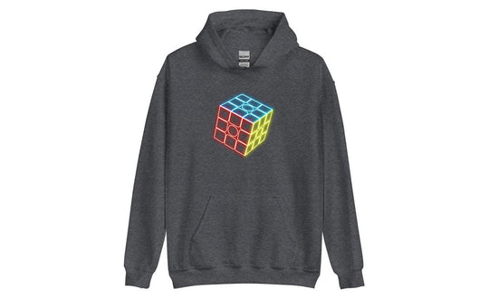 Neon Cube (Dark) - Rubik's Cube Hoodie | tuyendungnamdinh