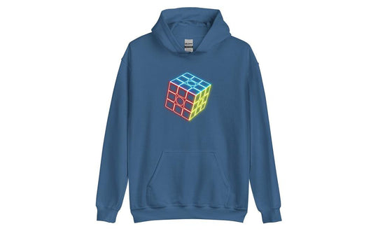 Neon Cube (Dark) - Rubik's Cube Hoodie | tuyendungnamdinh